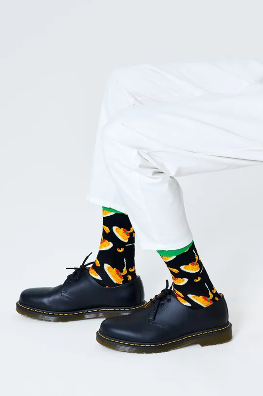 Happy Socks - Ponožky Mac & Cheese Sock čierna