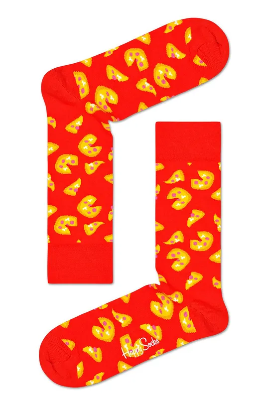 červená Happy Socks - Ponožky Pizza Pánsky