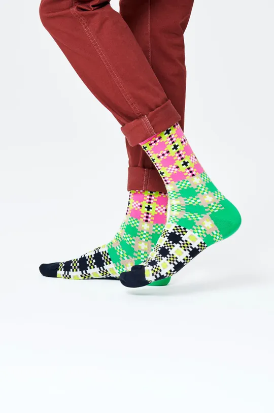 Happy Socks - Zokni Tartan Square Sock többszínű