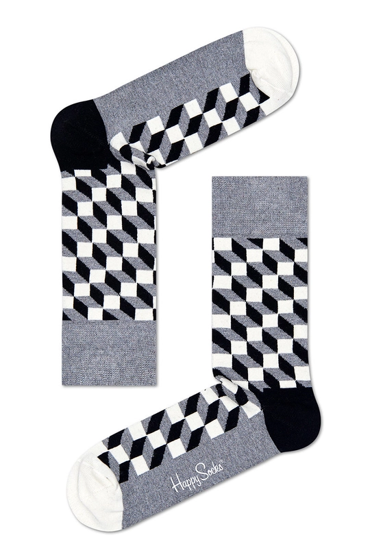 čierna Happy Socks - Ponožky Classic Black & White (4-pak)