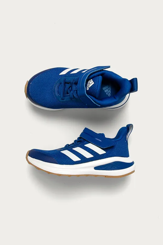 niebieski adidas Performance - Buty dziecięce FortaRun EL K gum FX0225