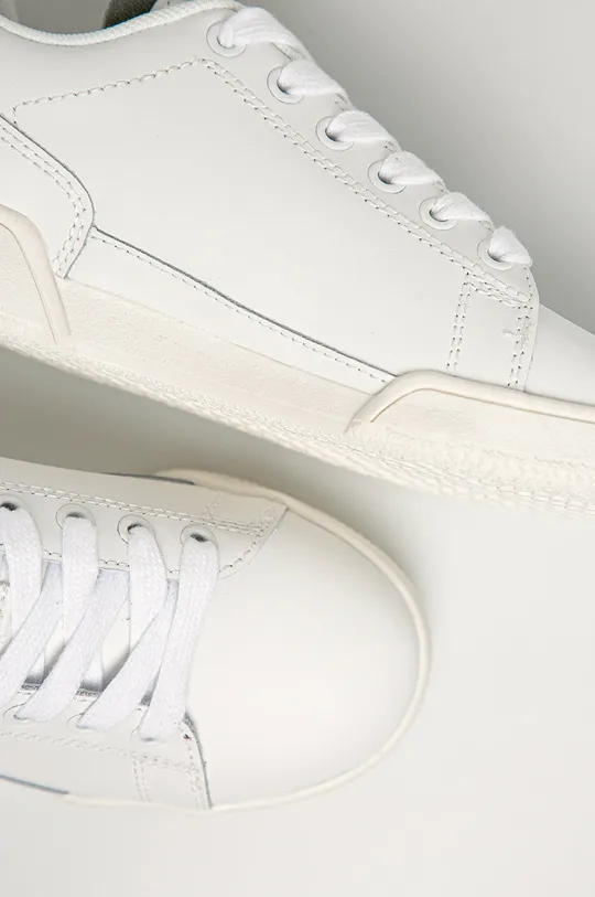 biela Pepe Jeans - Detské kožené topánky Lambert Basic
