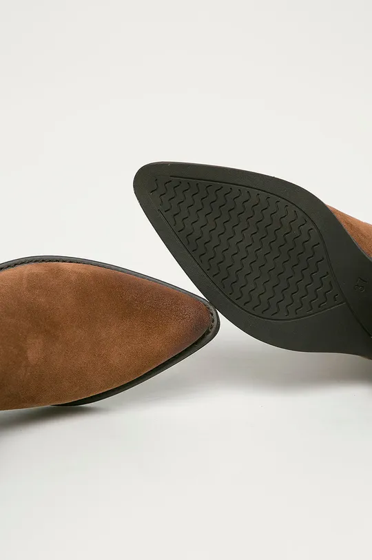 hnedá Marco Tozzi - Semišové kovbojské topánky