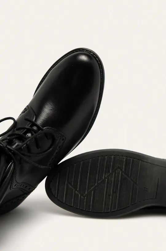 чёрный Marco Tozzi - Кожаные ботинки