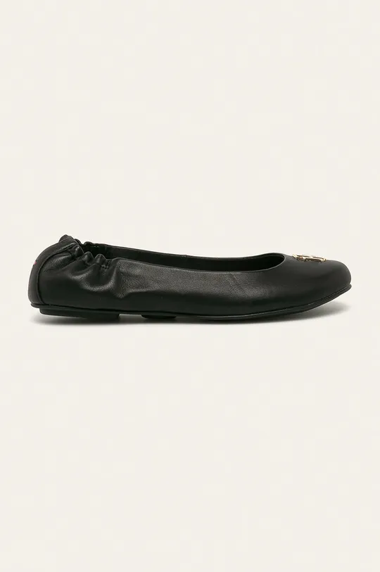 fekete Tommy Hilfiger - Bőr balerina cipő Női
