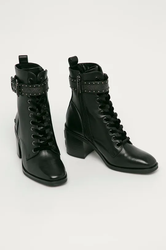 Liu Jo - Kožené členkové topánky čierna