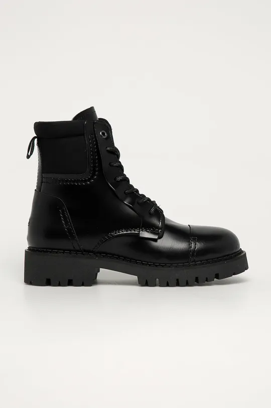 чорний Tommy Jeans - Шкіряні черевики Жіночий