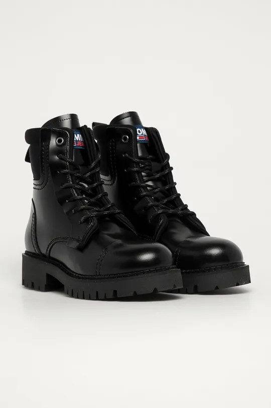 Tommy Jeans - Шкіряні черевики чорний