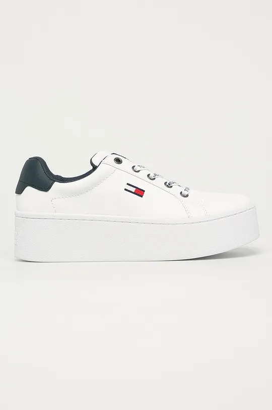 biela Tommy Jeans - Kožená obuv Dámsky