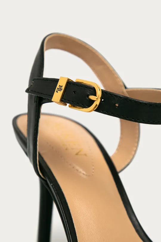 čierna Lauren Ralph Lauren - Kožené sandále