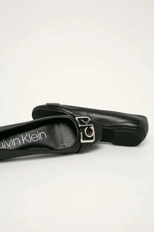 czarny Calvin Klein - Baleriny skórzane