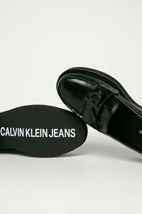 čierna Calvin Klein Jeans - Kožené mokasíny