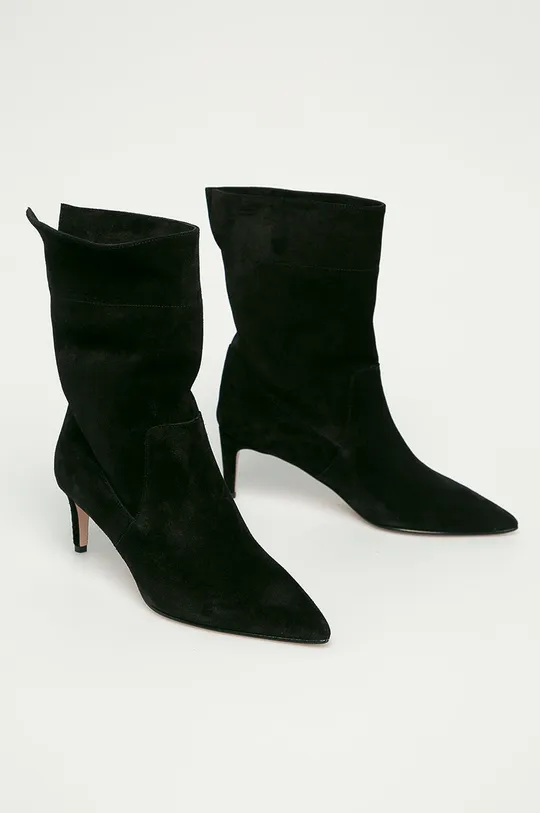Red Valentino - Kožne cipele iznad gležnja crna