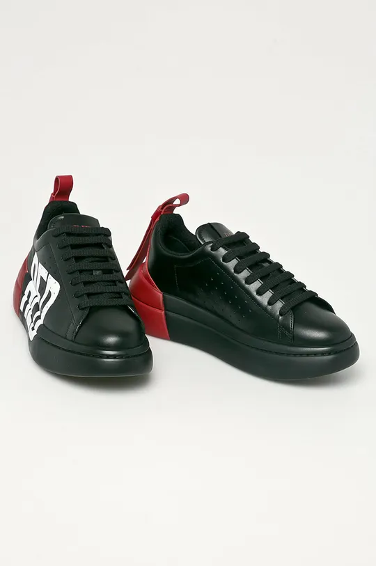 Red Valentino - Kožená obuv čierna