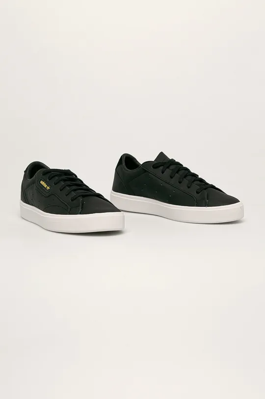Kožne tenisice adidas Originals Sleek Shoes crna