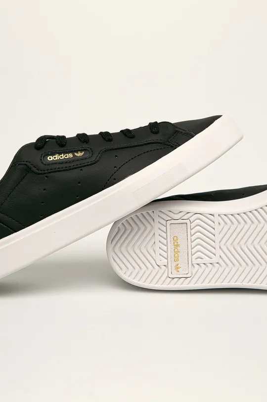 negru adidas Originals ghete de piele Sleek Shoes CG6193