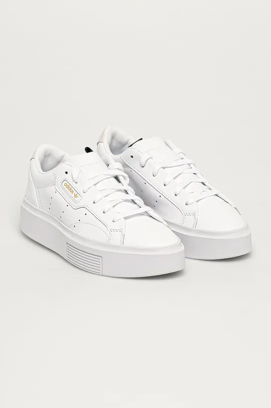 adidas Originals - Buty skórzane Sleek Super EF8858 biały