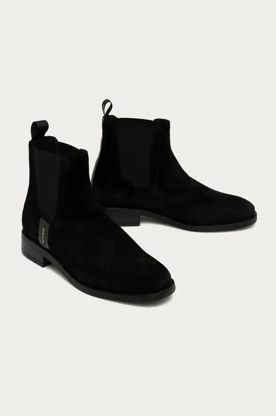 Gant - Kožené topánky Chelsea Fayy čierna