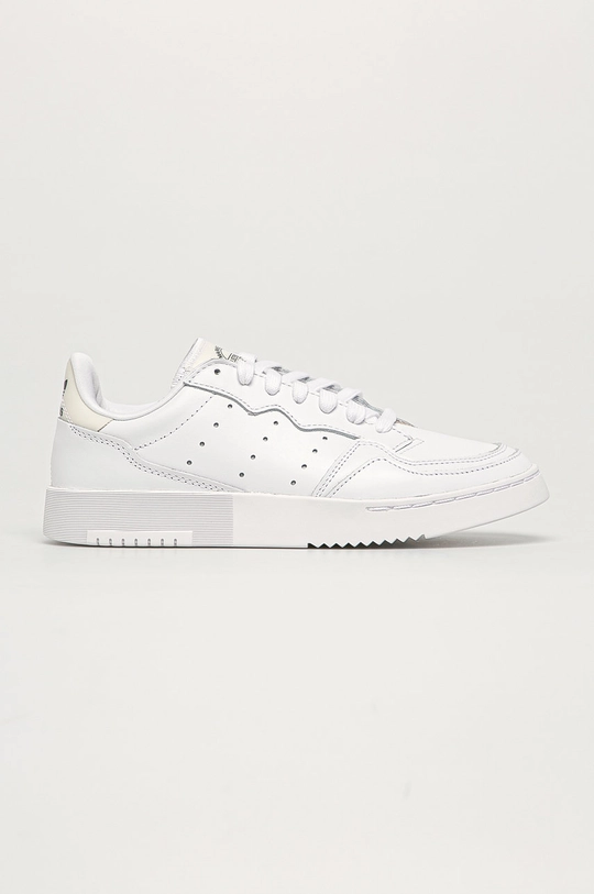 biały adidas Originals - Buty skórzane Supercourt FU9955 Damski