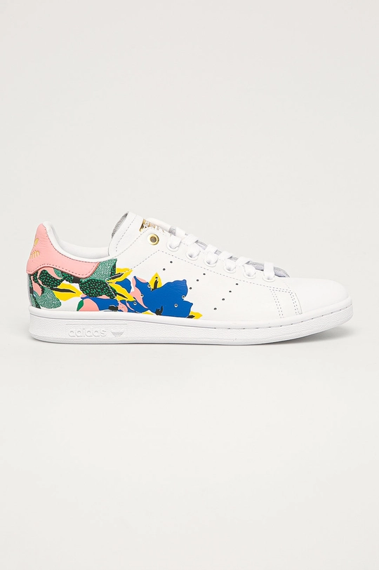 biały adidas Originals - Buty skórzane Stan Smith FW2522 Damski