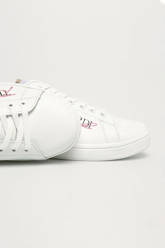 biela Trussardi Jeans - Kožená obuv