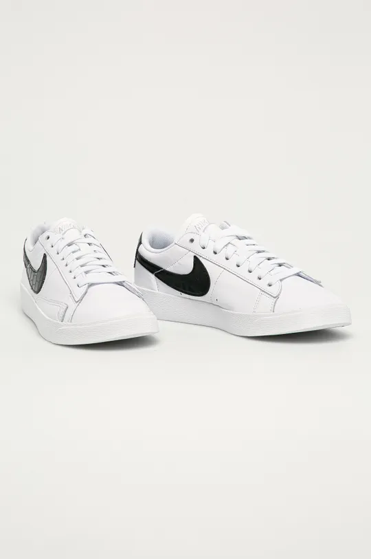 Nike Sportswear - Kožená obuv Blazer Low biela