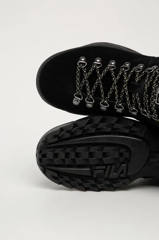 fekete Fila - Velúr cipő Disruptor Hiking Boot