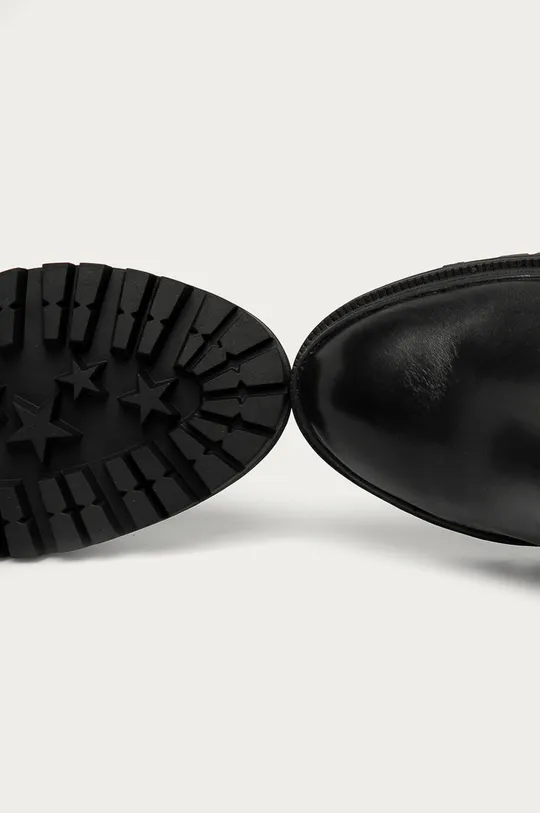 čierna Tamaris - Kožené topánky Chelsea