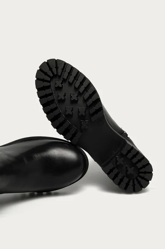 čierna s. Oliver - Kožené členkové topánky