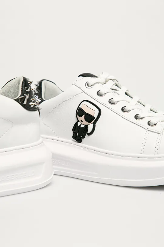 biela Karl Lagerfeld - Kožená obuv KAPRI