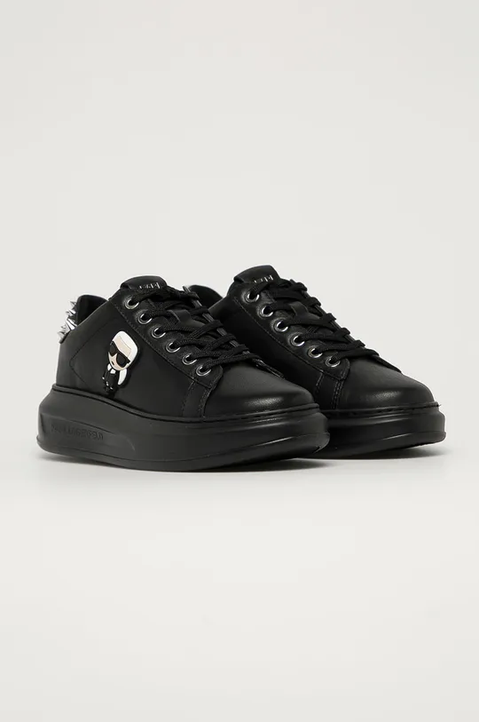 Karl Lagerfeld usnjeni čevlji črna