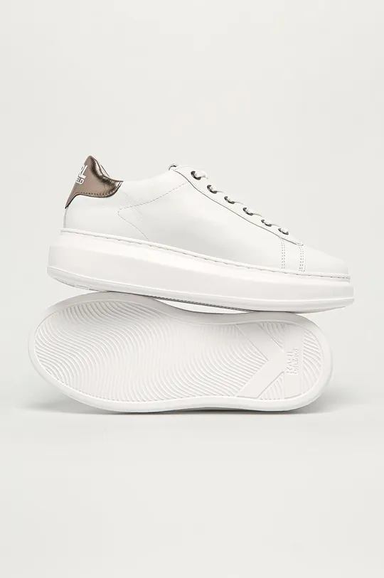 biały Karl Lagerfeld - Buty skórzane KL62538.01S KAPRI