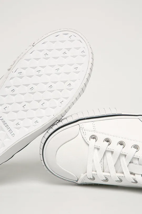 biela Karl Lagerfeld - Kožená obuv