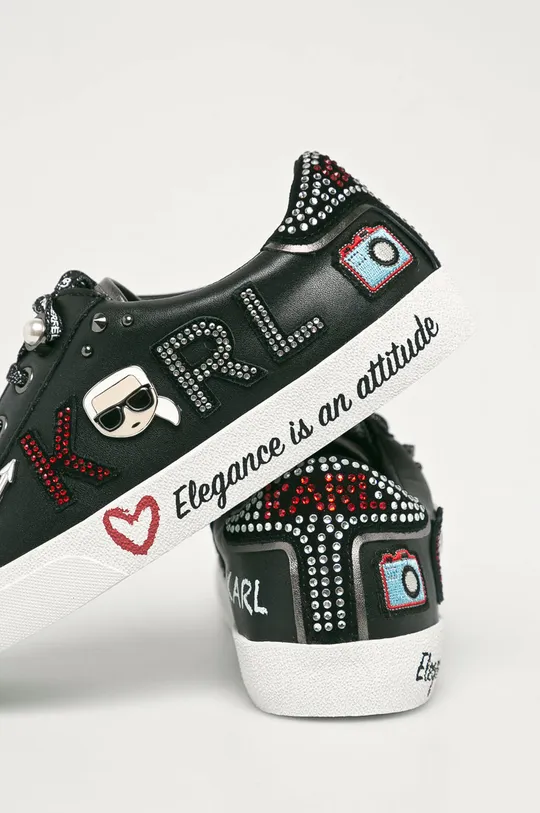 Karl Lagerfeld - Кожаные ботинки  Голенище: Натуральная кожа Внутренняя часть: Текстильный материал, Натуральная кожа Подошва: Синтетический материал