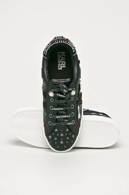 чёрный Karl Lagerfeld - Кожаные ботинки