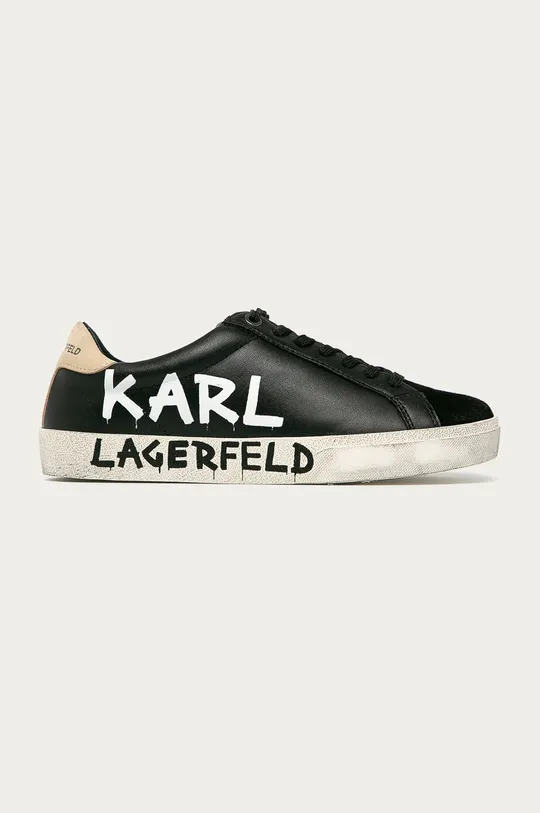 czarny Karl Lagerfeld - Buty skórzane KL60110.300 Damski