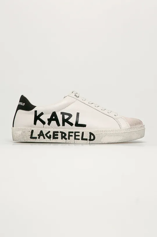 biela Karl Lagerfeld - Kožená obuv Dámsky