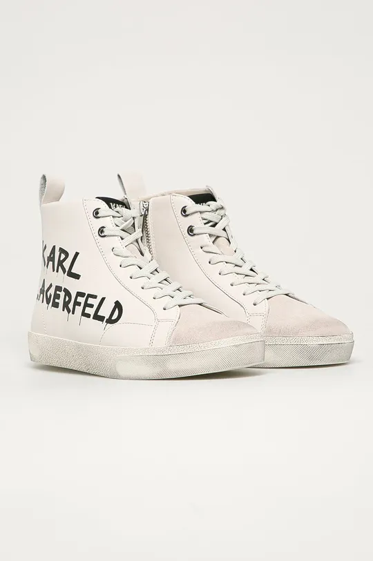 Karl Lagerfeld - Buty skórzane KL60140.311 biały