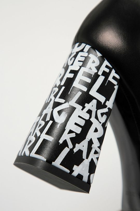 čierna Karl Lagerfeld - Kožené členkové topánky