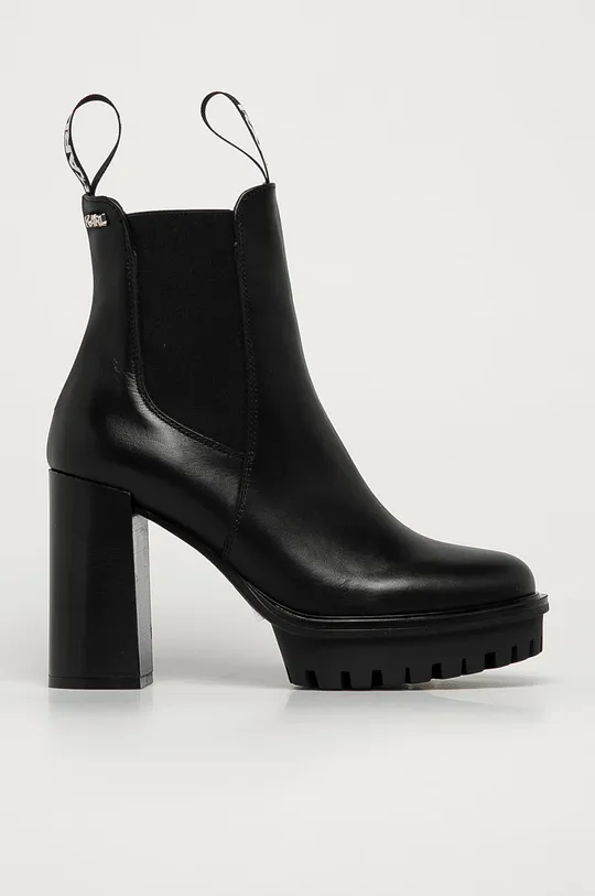 μαύρο Karl Lagerfeld - Δερμάτινες μπότες Τσέλσι Γυναικεία