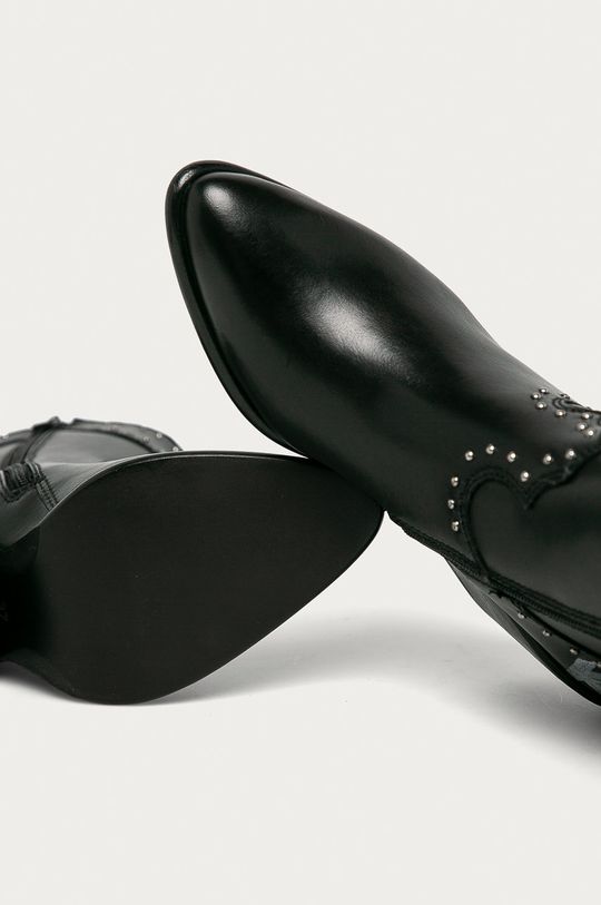 černá Karl Lagerfeld - Westernové kožené boty