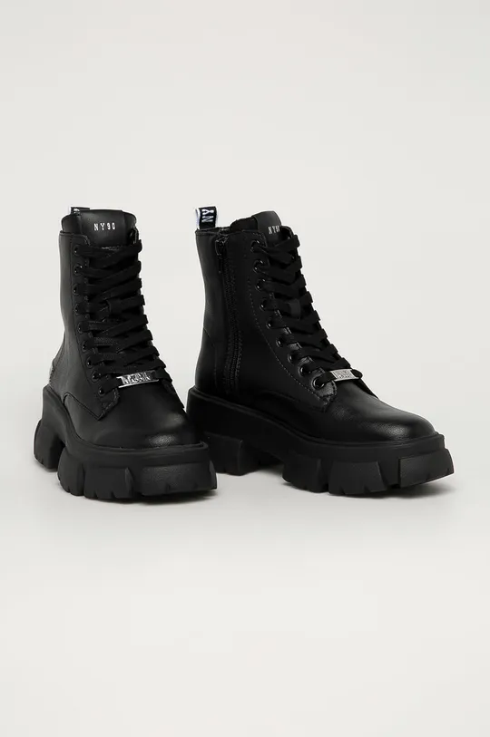 Steve Madden stivali da motociclista in pelle Tanker nero