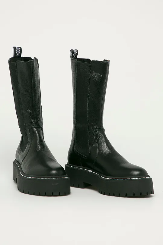 Steve Madden - Kožené topánky Chelsea Vivianne čierna