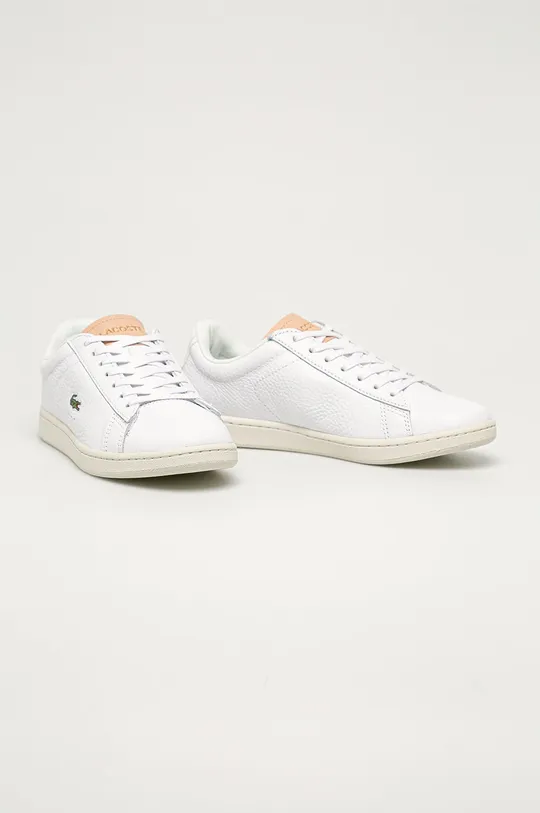 Kožené boty Lacoste bílá