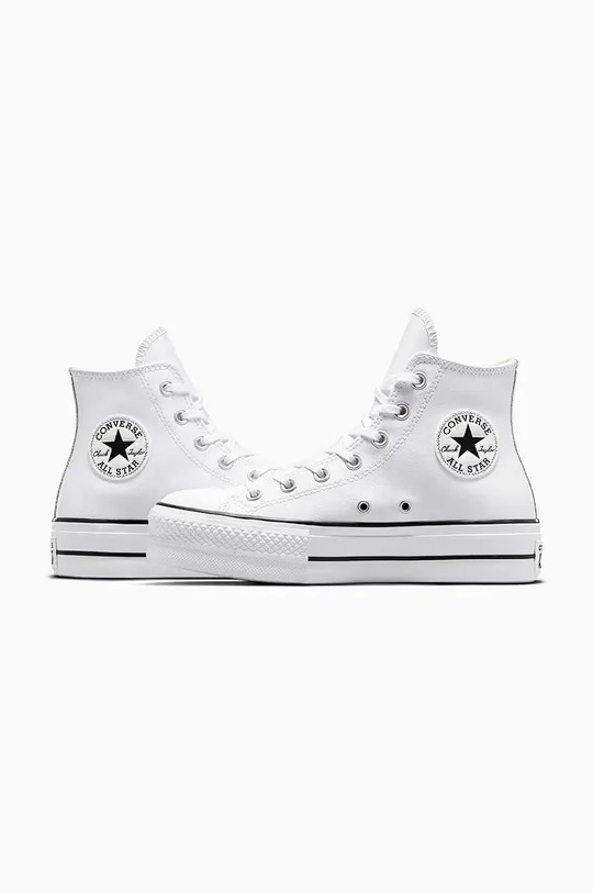 λευκό Δερμάτινα ελαφριά παπούτσια Converse Chuck Taylor All Star Lift
