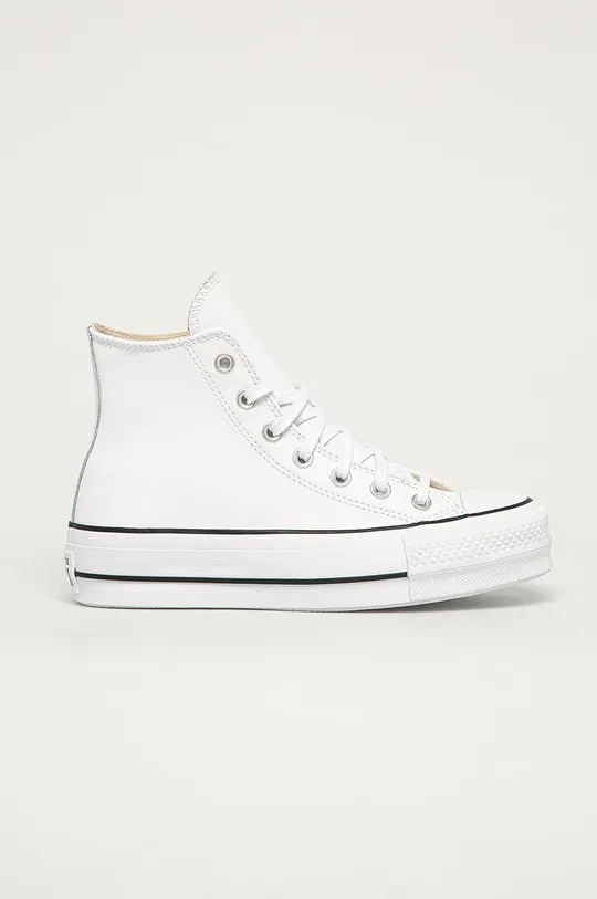 λευκό Δερμάτινα ελαφριά παπούτσια Converse Chuck Taylor All Star Lift Γυναικεία