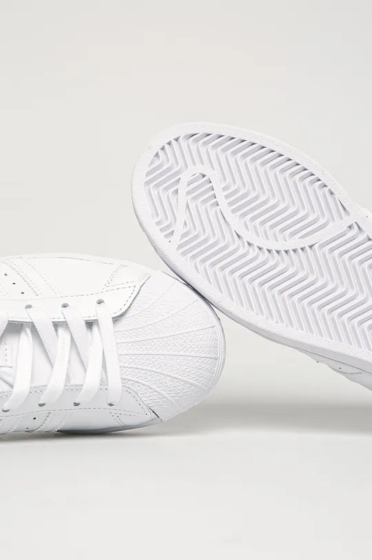 white adidas Originals leather shoes Superstar
