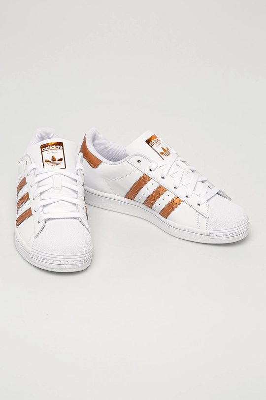 Kožne tenisice adidas Originals Superstar bijela