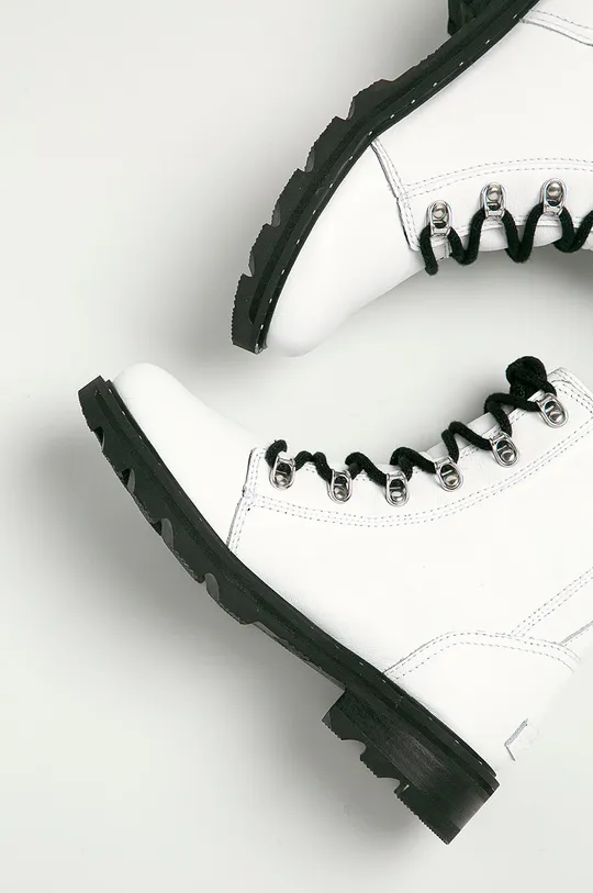 biela Sorel - Kožené členkové topánky Lennox Lace