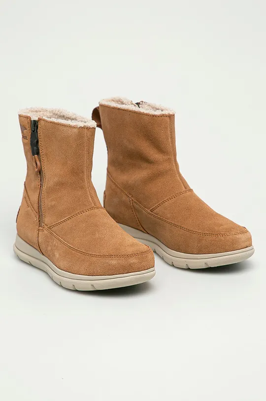 Sorel - Замшеві черевики Explorer Zip коричневий